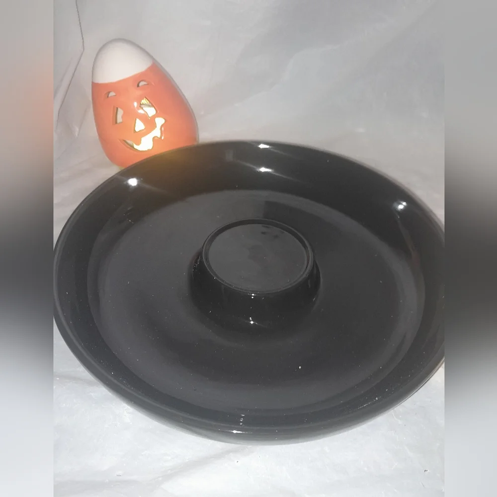 New Mr.Halloween illuminated Candy Dish/ chip & Dip Holder NIB